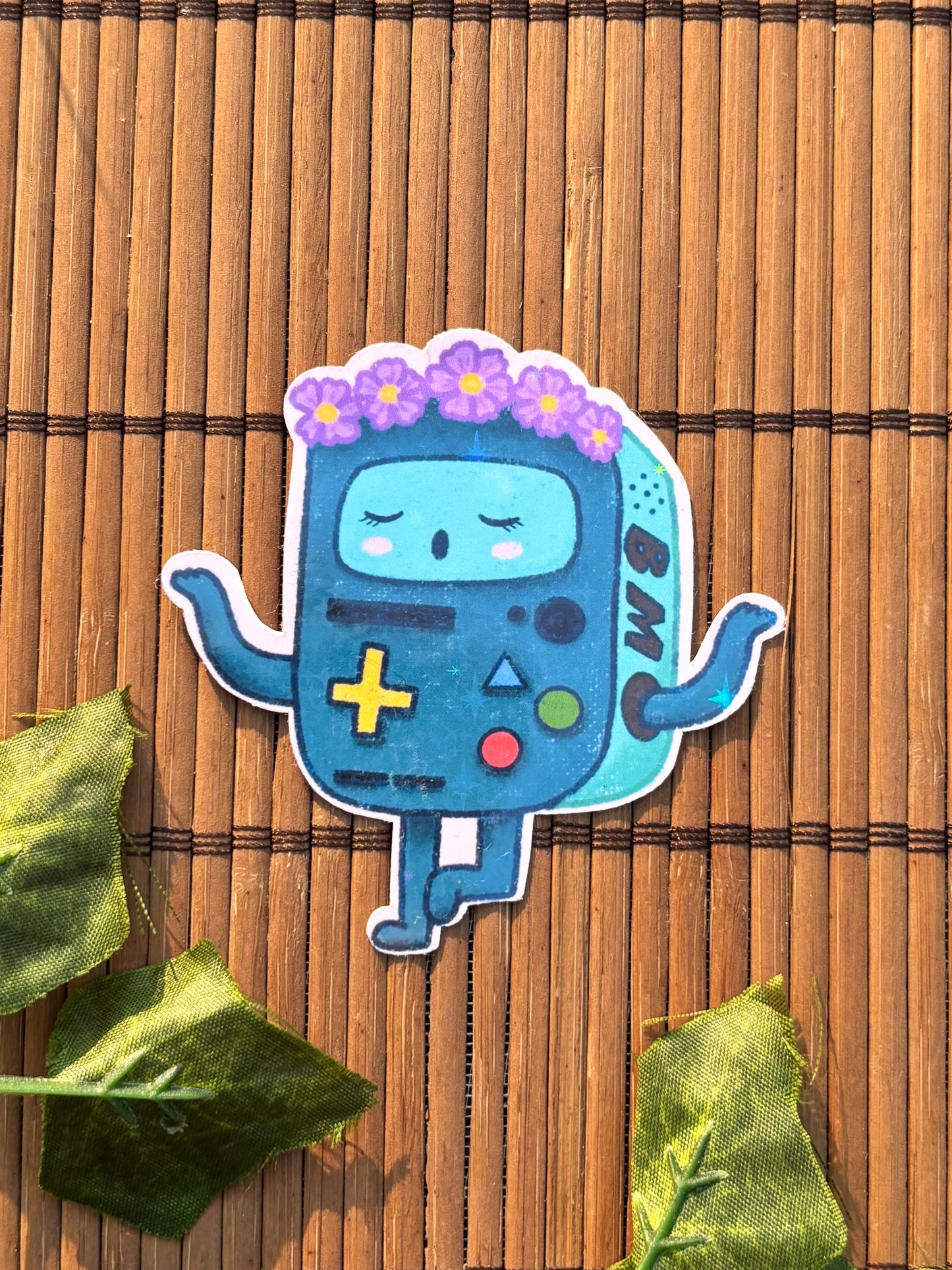 Cute Flower Robot Sticker