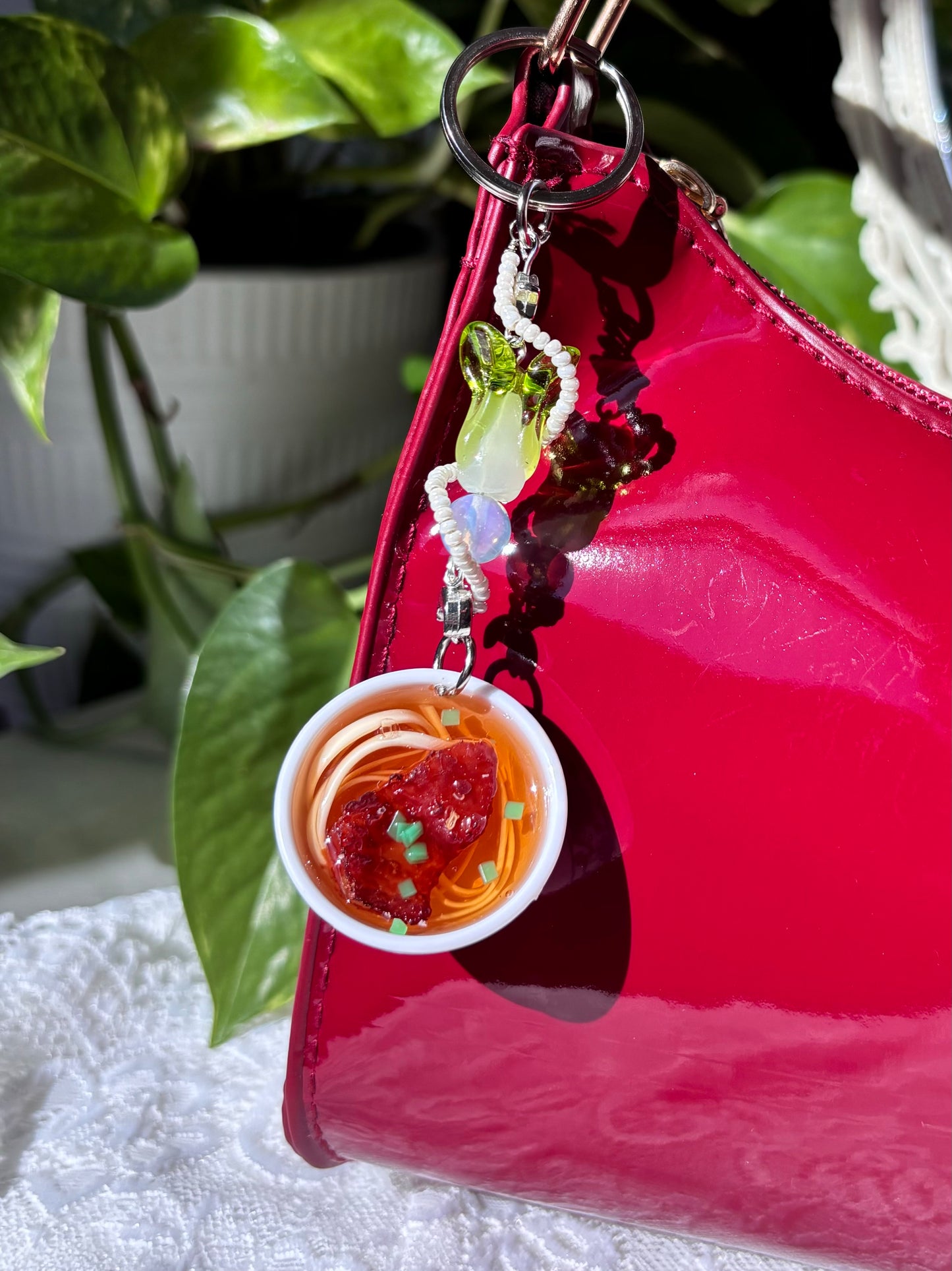 Night Market Noodle Soup Keychain