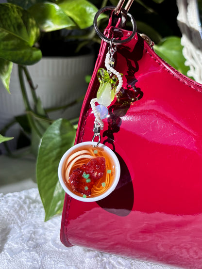 Night Market Noodle Soup Keychain