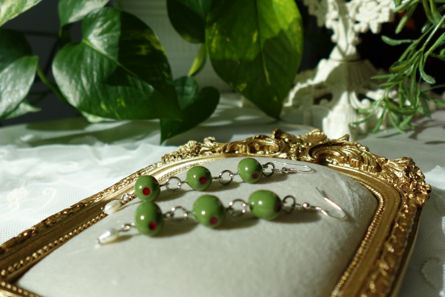 Extra Filthy Olive Martini Earrings