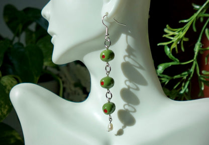 Extra Filthy Olive Martini Earrings
