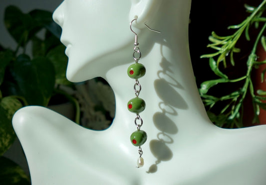 Extra Filthy Olive Martini Earrings
