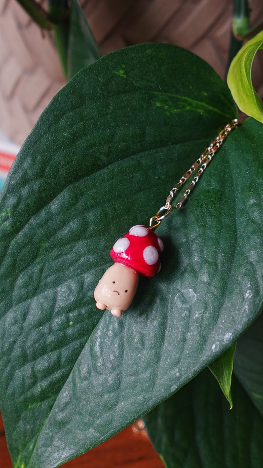 Grumpy Mushroom Necklace