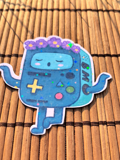 Cute Flower Robot Sticker