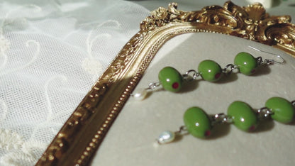 Extra Filthy Olive Martini Earrings